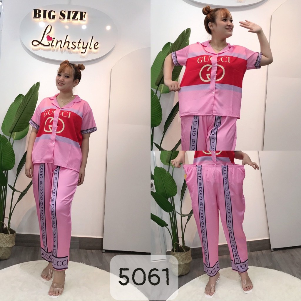 5061 Đồ bộ dài BIG SIZE pijama tay ngắn G.C