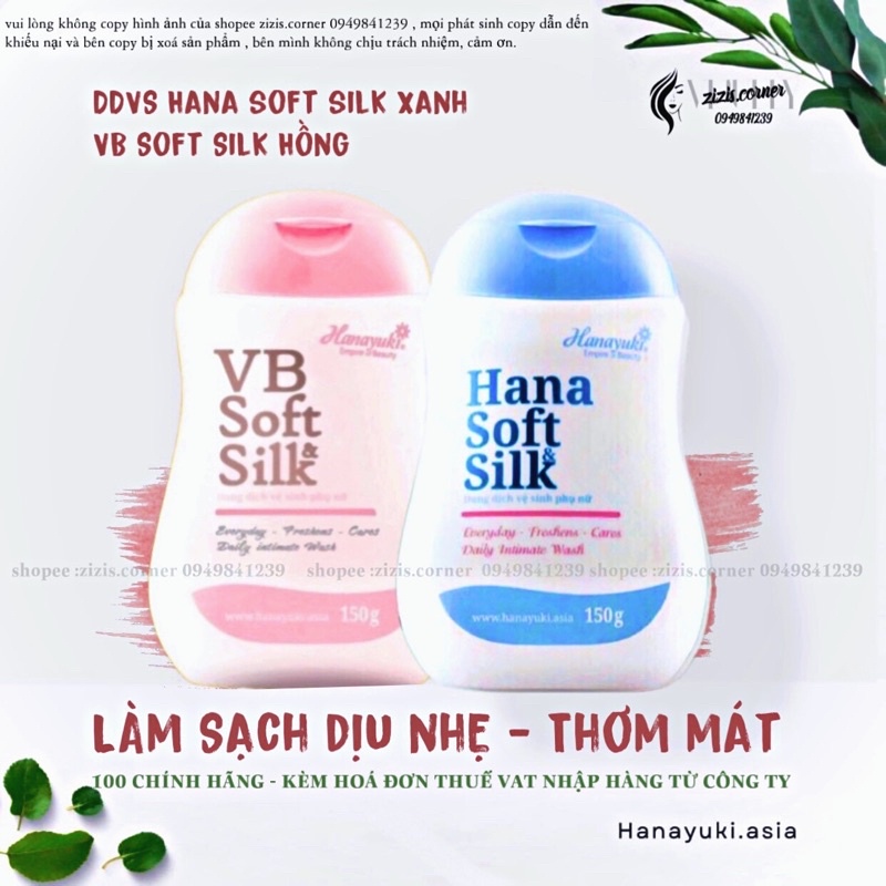 Dung dịch vệ sinh Hana Soft Silk ,dịu nhẹ thơm mát,hàng chính hãng,tongkhominhnguyen