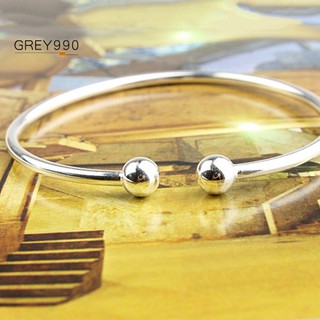 Women's Silver Plated Open Hand Bangle Bracelet