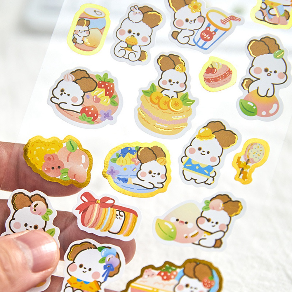 Nhãn dán họa tiết hoạt hình trang trí sổ tay thủ công