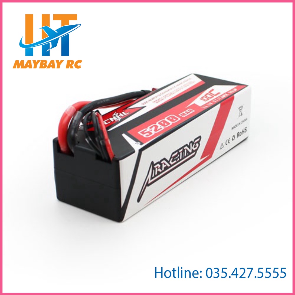Pin cnhl racing series 5200mah 100c 2s 3s jack chữ T