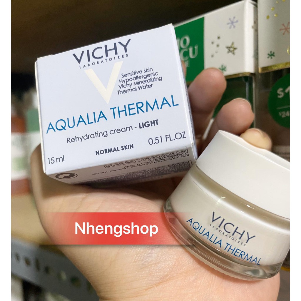 [15ml] Kem dưỡng ẩm Vichy Aqualia Thermal Rehydrating Cream Light ( légère)