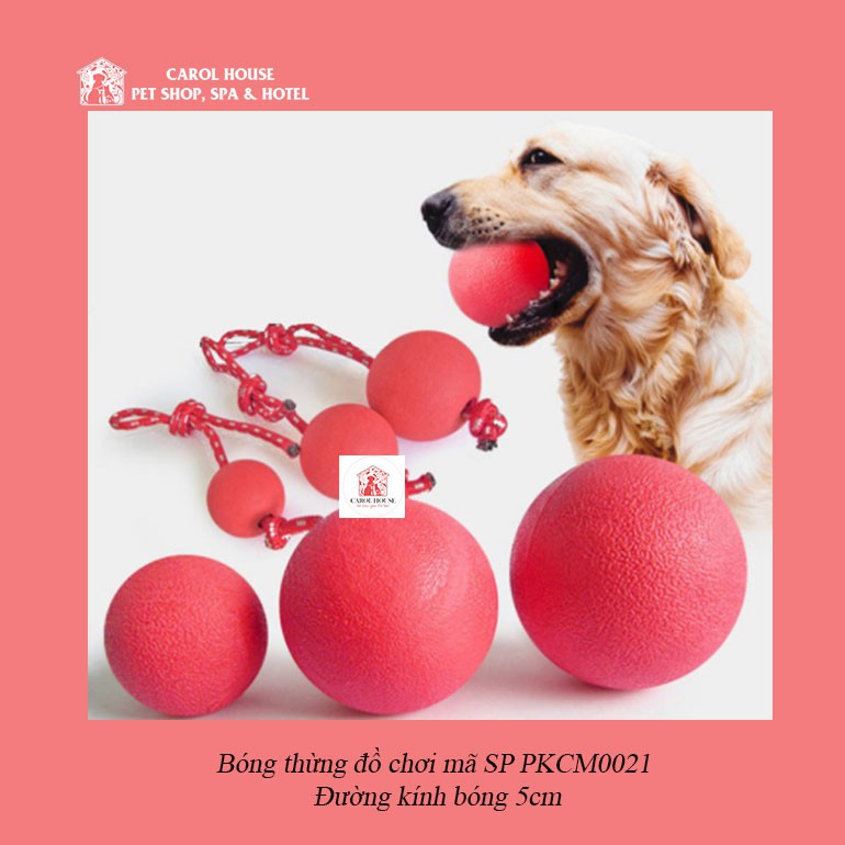 BÓNG THỪNG ĐỒ CHƠI CHO CHÓ MÈO đường kính bóng 5cm