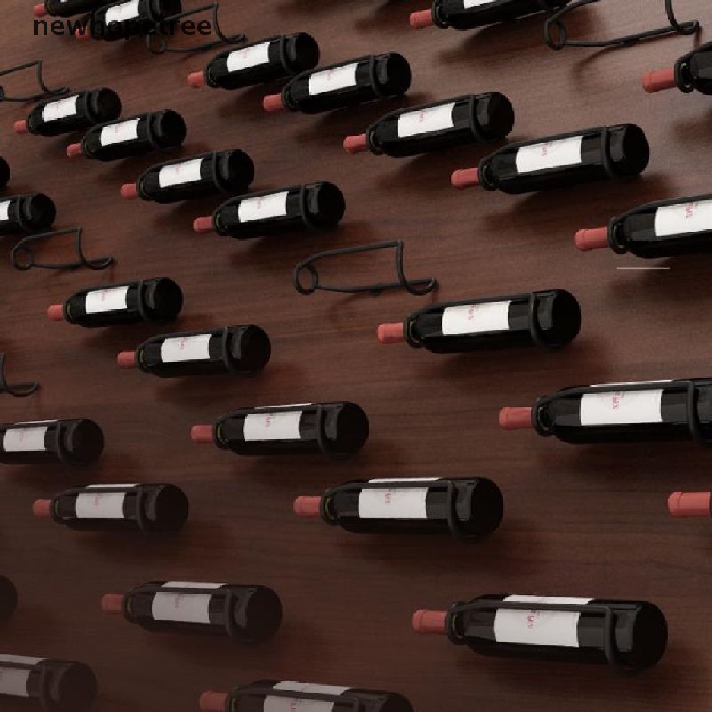 Giá Đỡ Trưng Bày Chai Rượu Vang Bằng Sắt Gắn Tường Tiện Dụng