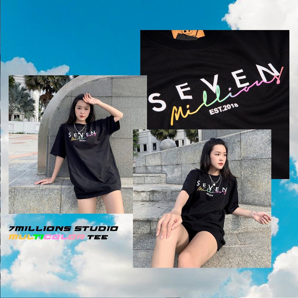 Áo thun 7millions Multicolor - Đen | BigBuy360 - bigbuy360.vn
