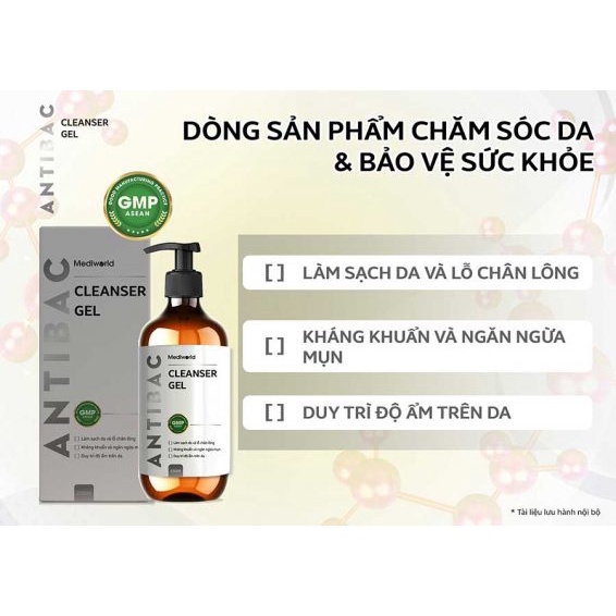 Antibac Cleanser Gel - Sữa rửa mặt công nghệ Nano Bạc