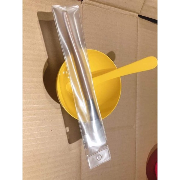 COMBO BÁT DẺO( size to) +THÌA NHỰA DÙNG ĐẮP MẶT NẠ