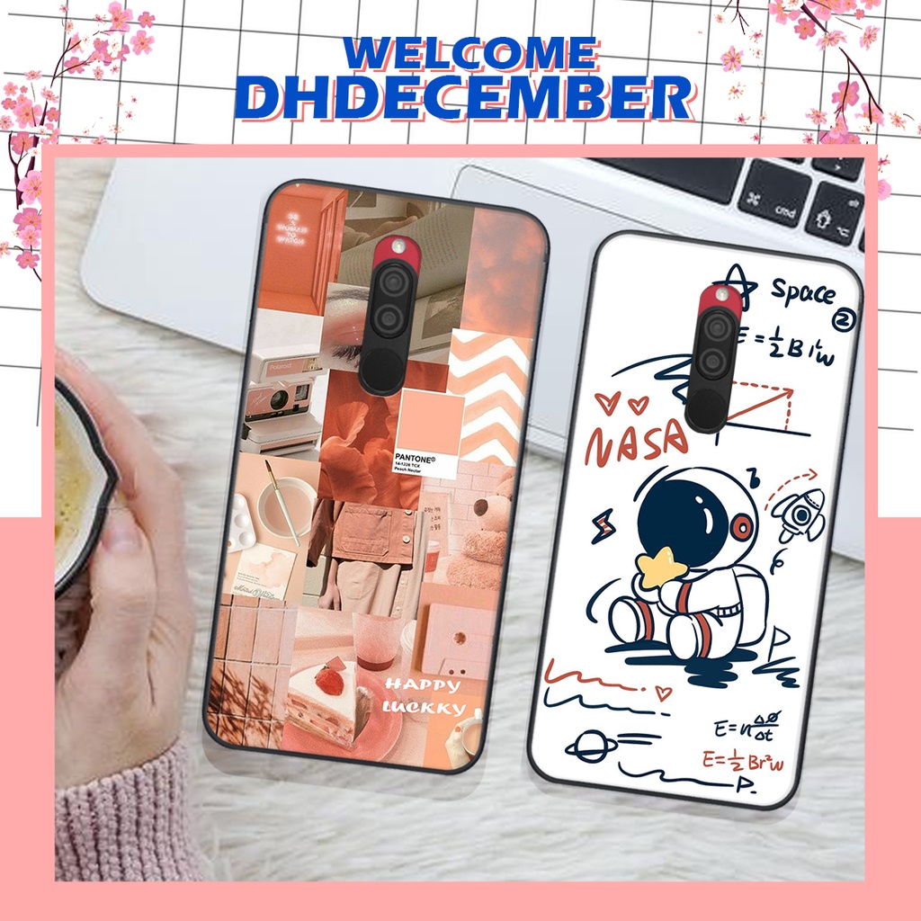 Ốp lưng Xiaomi REDMI 8 in hình nice ,good luck happy ốp xinh viền dẻo đẹp chất