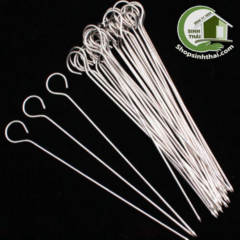 Xiên nướng thịt bằng inox - que xiên thịt tròn inox không gỉ dài 30cm