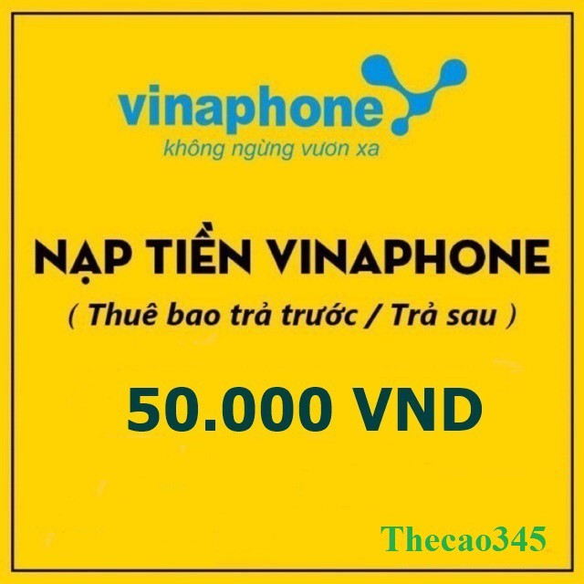 [Shop Uy Tín] Thẻ cào vinaphone 50k, vina 50k