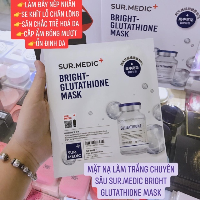 Mặt nạ làm trắng chuyên sâu Sur.Medic Bright Glutathione Mask