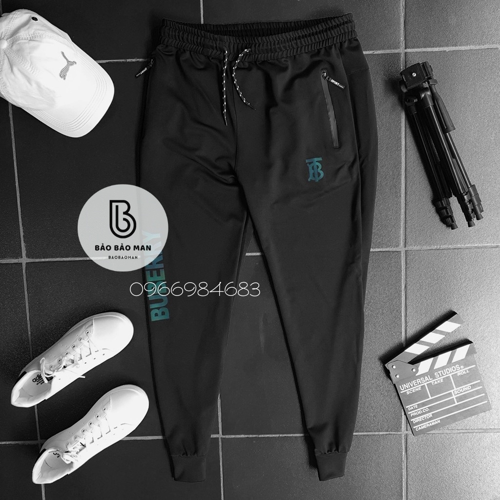 Quần Jogger nam, quần thun nam dài thể thao chất thun dày dặn Chống nhăn, Chống xù, Logo phản quang cao cấp, LT068 T&amp;H