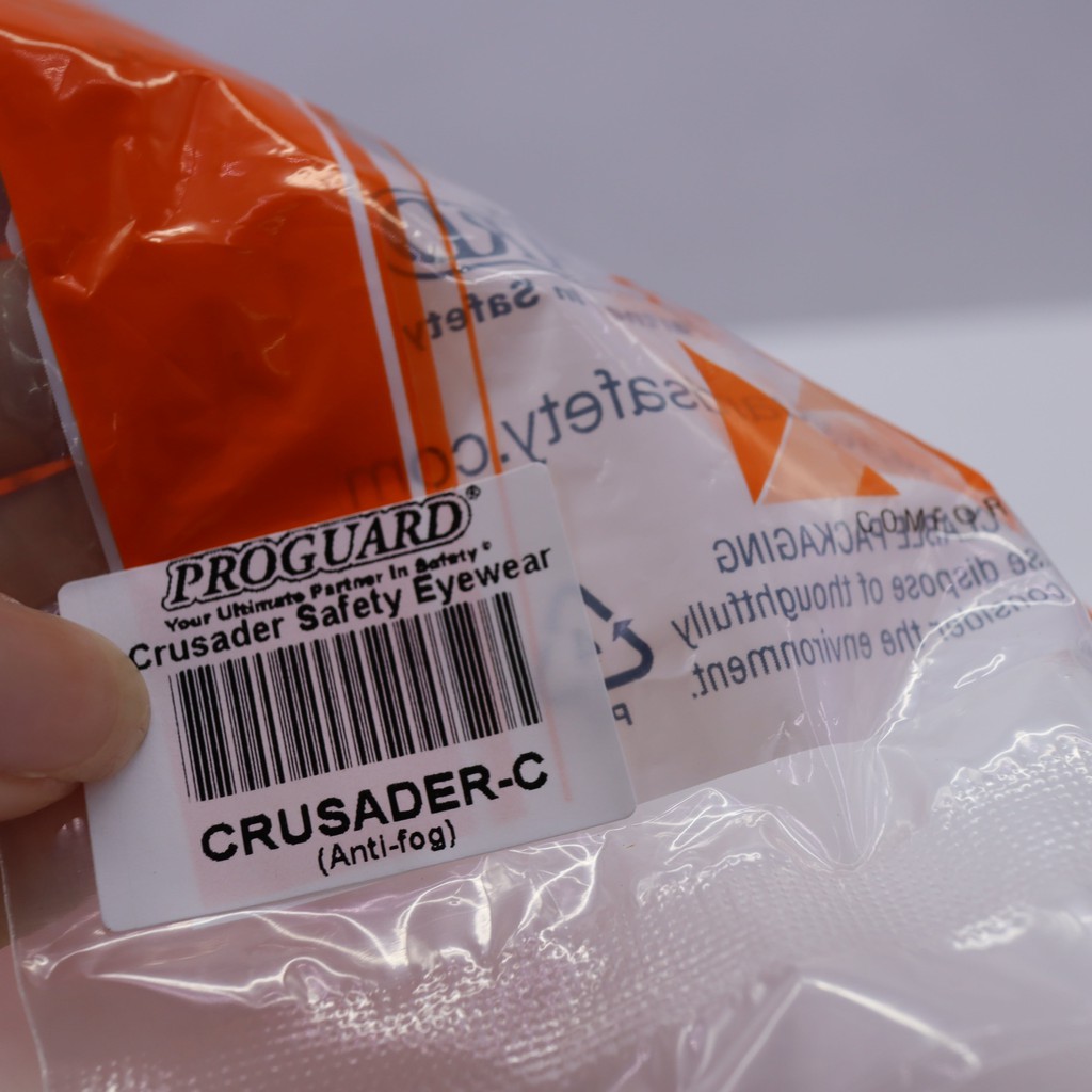 Kính bảo hộ ProGuard Crusader C mắt kính trắng, Kính bảo hộ chống xước, chống bụi, tia UV, chống đọng hơi nước