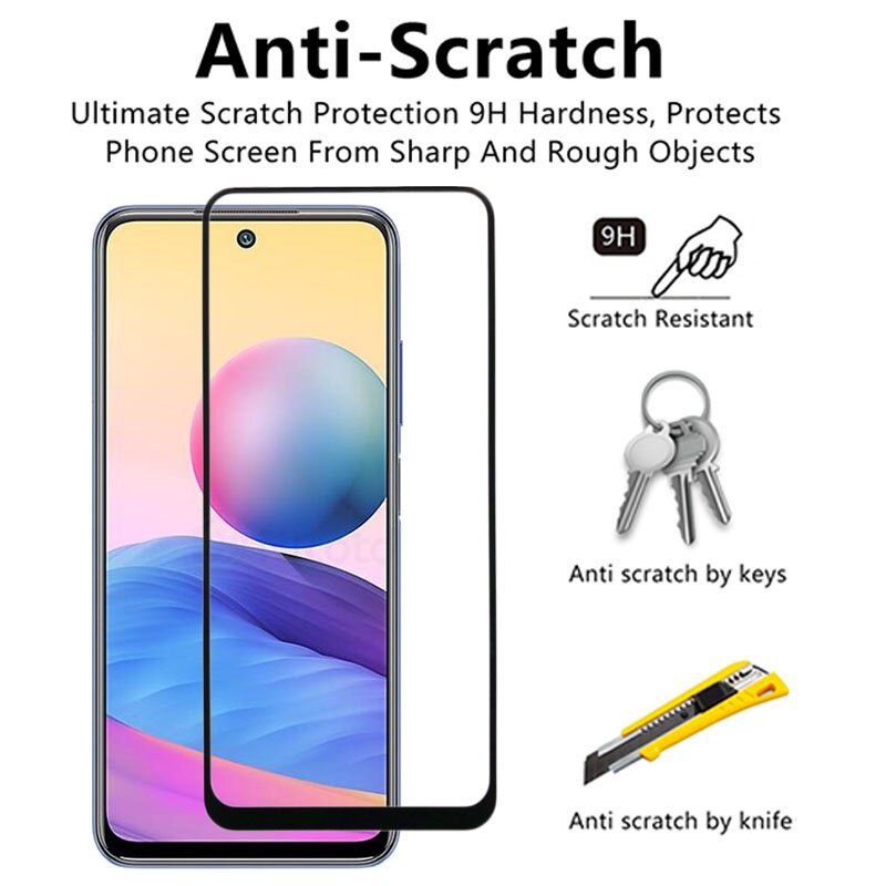 Kính cường lực bảo vệ toàn màn hình cho Xiaomi Redmi Note 9 8 7 6 9s 10 Pro Max Redmi Note 4 4x