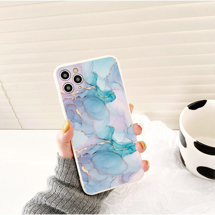 Ốp iphone loang xanh tím đường vàng nổi bật ốp đẹp mềm mại cho 13 12 11 Pro Max 7/7Plus/8/8Plus/X/Xs/Xs Max/11/11pro