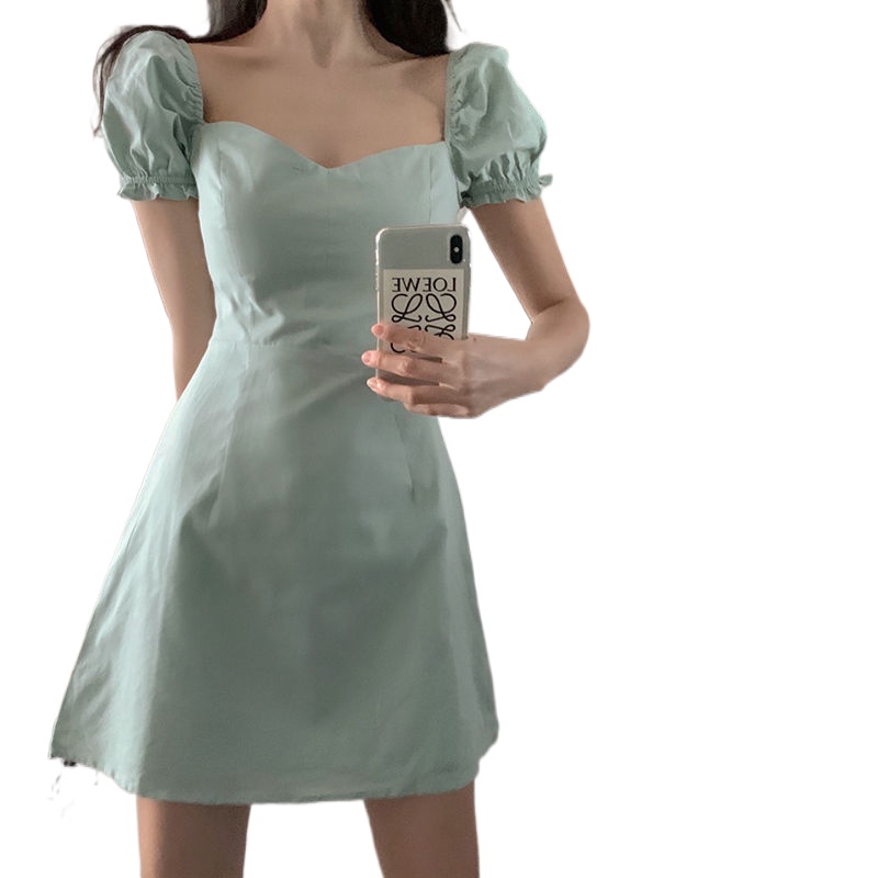 Đầm PERTY phong cách Hàn Quốc retro thời trang mùa hè mới xinh xắn dành cho nữ