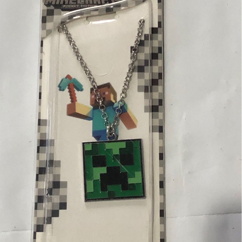 Móc khóa hình nhân vật hoạt hình Minecraft bằng kim loại mới