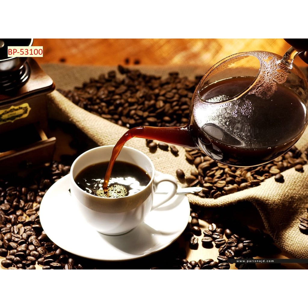 Tranh dán tường Quán Cafe, Trà Sữa, Trang Trí Cửa Hàng 3D khổ lớn