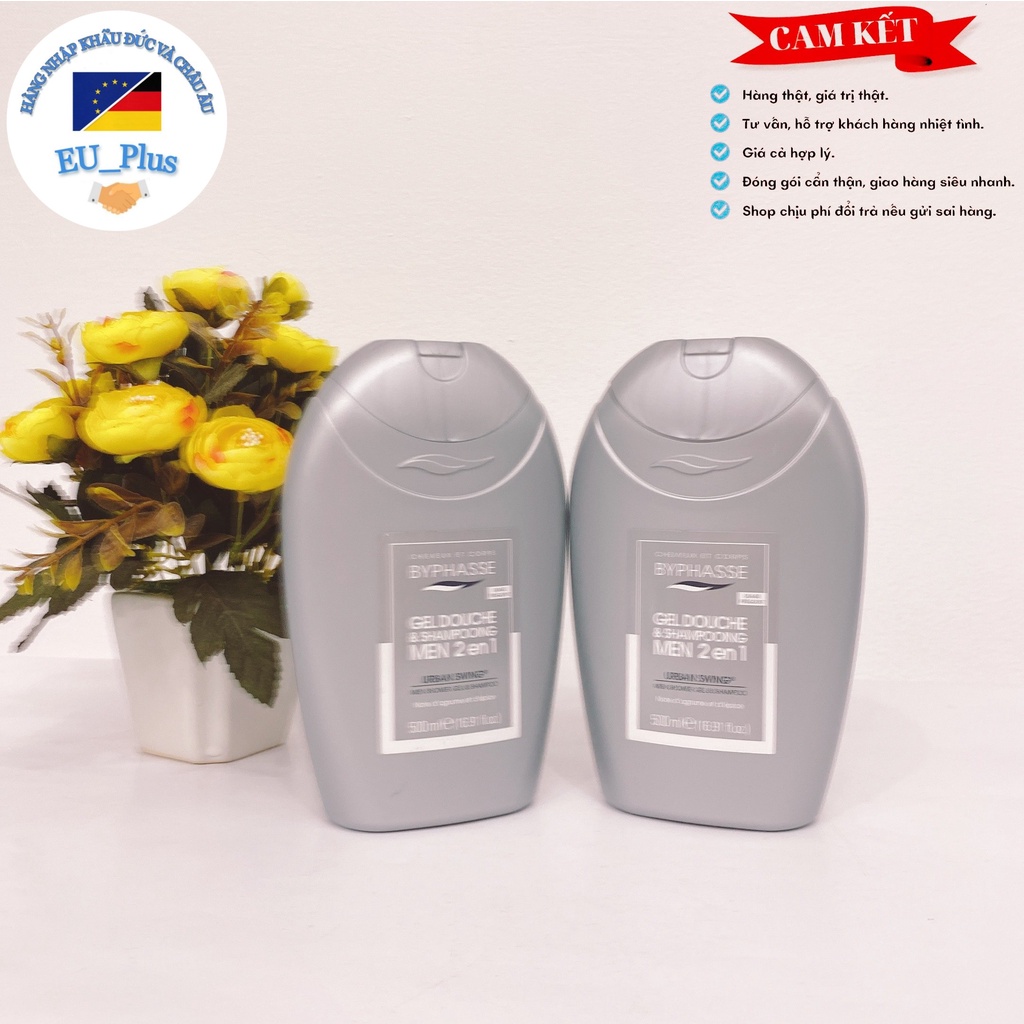 [TÂY BAN NHA] Tắm Gội Nam Byphasse Douche Shampooing Men 2in1 500ml