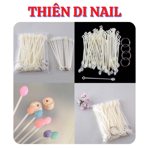 Móng que sơn mẫu nail - túi 50 chiếc, móng que kẹo tròn Thiên Di Nail