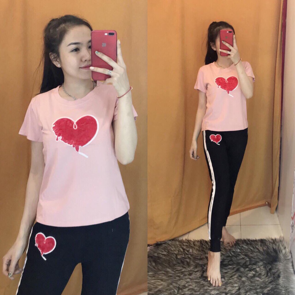 Đồ bộ nữ vải cotton thiêu trái tim mềm mại thoáng mát không xù không chùn