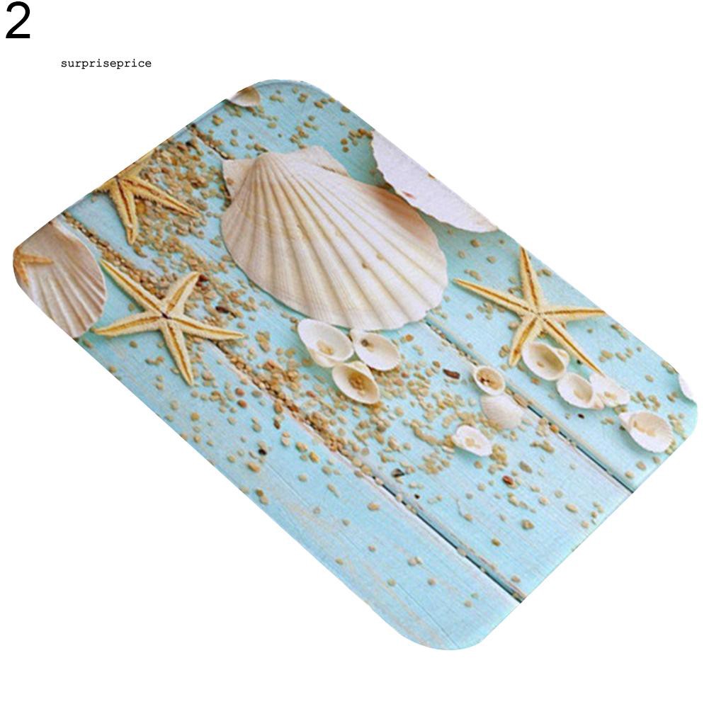 Thảm chùi chân chống trượt họa tiết vỏ sò sò , kích thước 40x60cm
