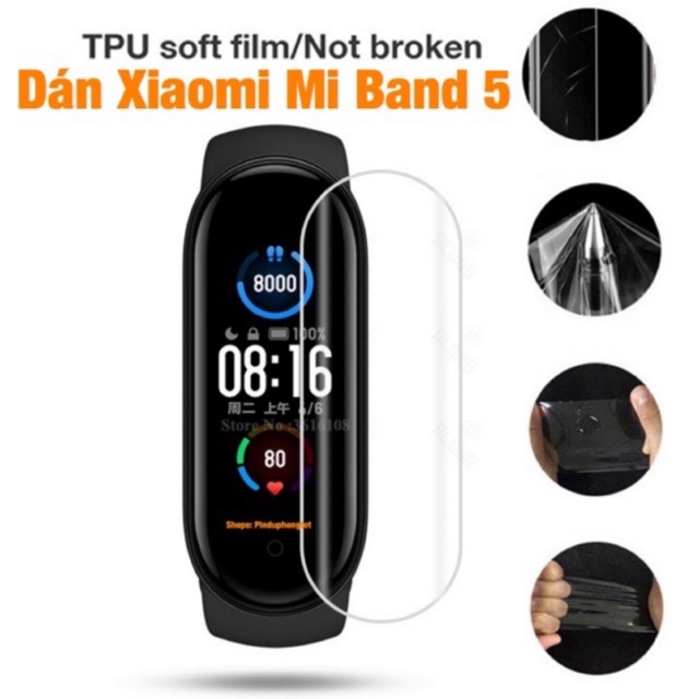 Dán Màn Hình Xiaomi Mi Band 5 Miband 6 ( Bộ 2 Dán)