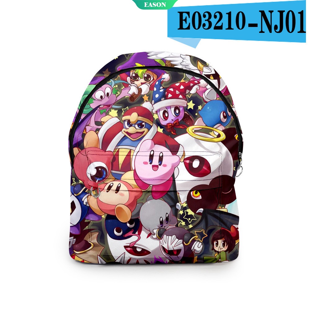 Sanrio Ba Lô Đi Học Vải Oxford In Hình Kirby 3D Màu Sắc Đáng Yêu