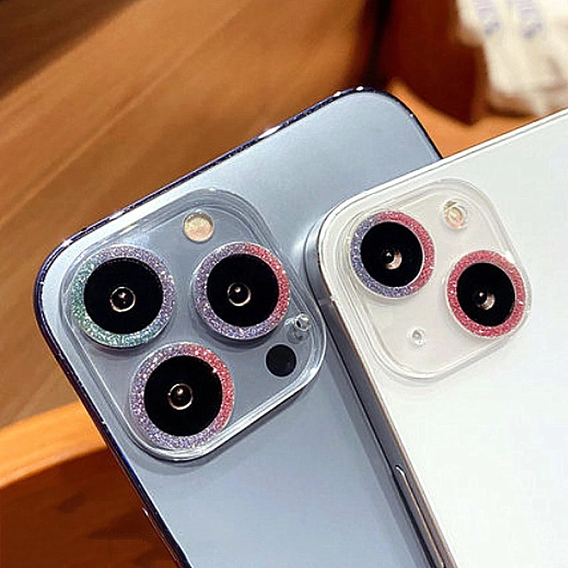 Miếng dán cường lực hình vòng tròn nhỏ 3D bảo vệ ống kính máy ảnh thích hợp cho iPhone 13 12 11 Pro Max iPhone13 12