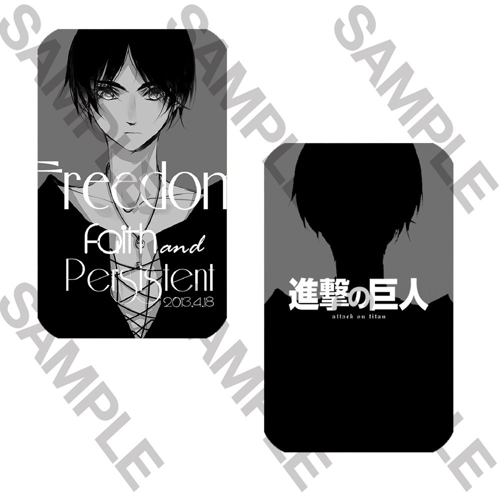(1 tấm) Ảnh card bo góc in hình ATTACK ON TITAN Đại chiến Titan ver ĐEN TRẮNG thẻ bo viền 5*8cm anime chibi sưu tầm