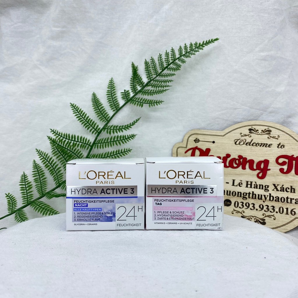 Kem Dưỡng Da Loreal Hydra Active 3 cho da khô và nhạy cảm HÀNG ĐỨC 50ML
