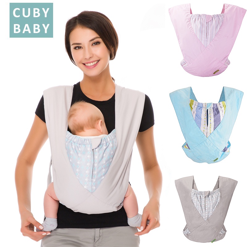 Khăn quấn trẻ sơ sinh Baby Carrier bằng chất liệu Cuby, cotton tự nhiên Đai trẻ em địu em bé Thoải mái để dễ dàng Mang theo trẻ sơ sinh, trẻ sơ sinh và lý tưởng cho trẻ đăng ký, cho con bú, thoáng khí