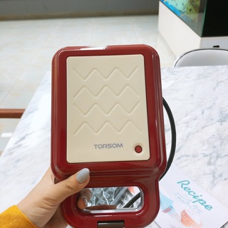 TORSOM Máy làm bánh sandwich waffle 2in1, chế biến đồ ăn nhanh cao cấp