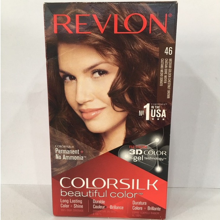 Thuốc nhuộm Revlon Color Silk Beautiful 3D Color số 46 nâu hạt dẻ