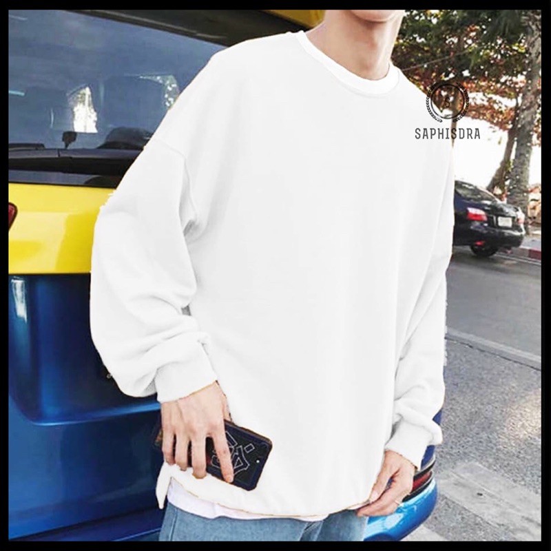 Áo Thun Sweater Nam Nữ Unisex Cao Cấp Vải Đẹp Áo Thun Tay Dài Cặp Đôi Thời Trang Form Rộng - Saphisdra | BigBuy360 - bigbuy360.vn
