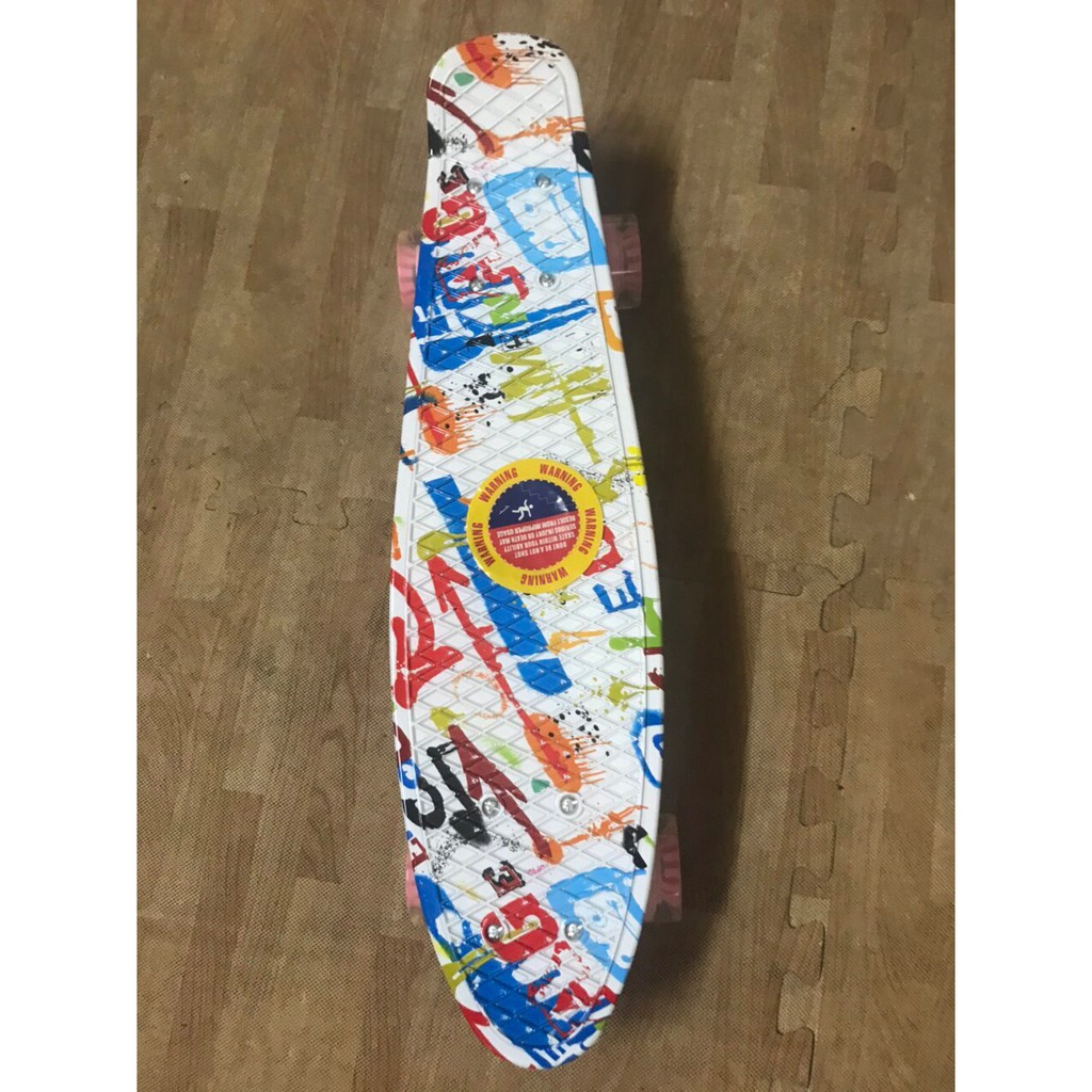 Ván Trượt  Nhựa Skateboard Penny Nhiều Màu (Bánh Xe Có Đèn LED-Bảo Hành 6 Tháng)