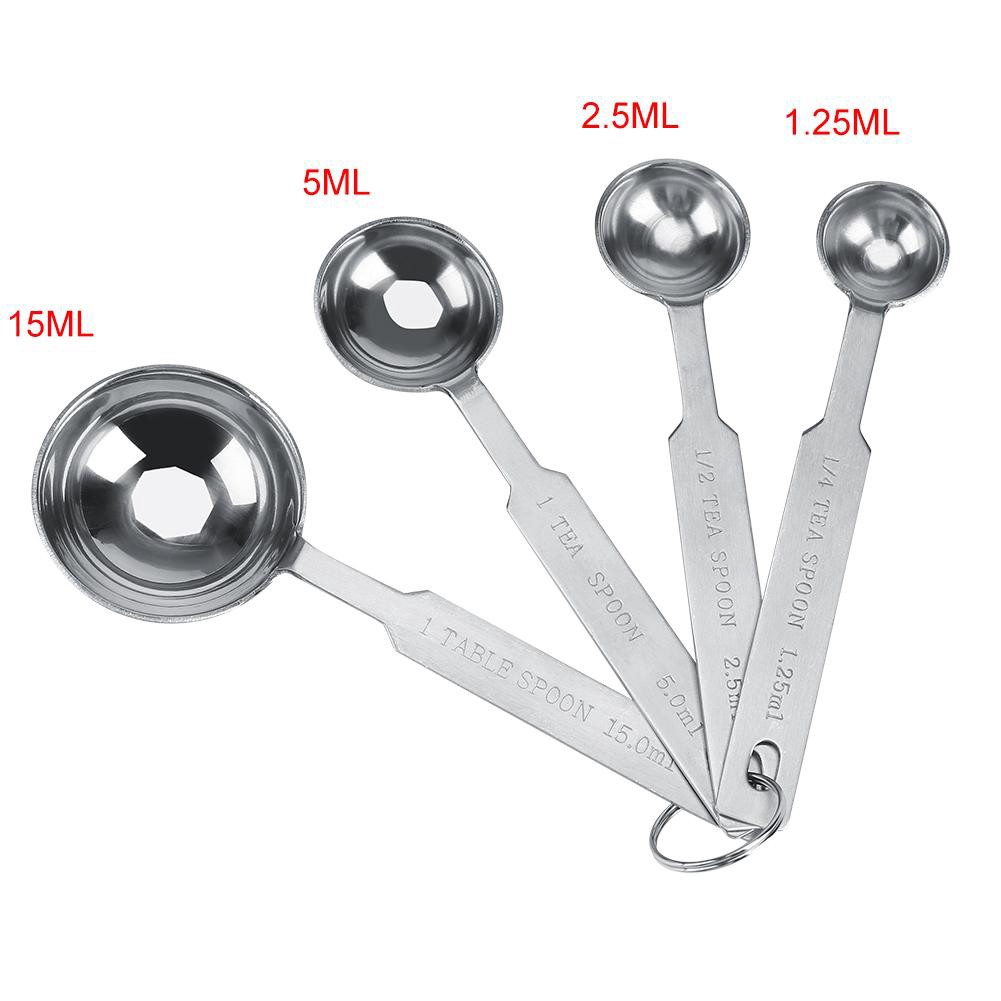 Bộ 4 muỗng đo lường inox - Muỗng gia vị