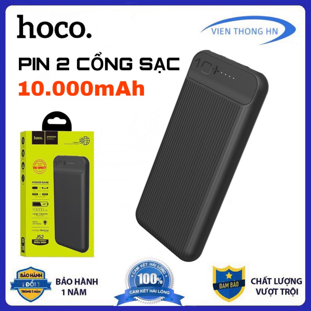 Pin sạc dự phòng 4 cổng 10000mah hoco j52 - vienthonghn