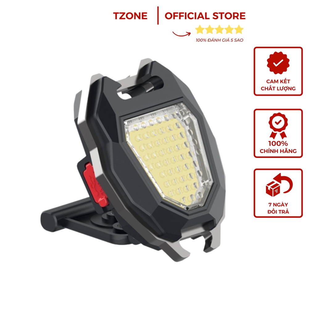 Móc khoá đèn led mini COB siêu sáng có nam châm, bật lửa, mở bia, pin khoẻ mẫu mới dùng đi cắm trại