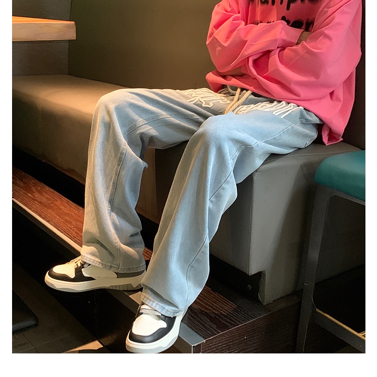 Quần jean ống rộng hiphop unisex ♥️ 𝗗𝗜𝗡𝗢𝟮𝟬 𝗦𝗧𝗢𝗥𝗘 ♥️ quần jean ống rộng phong cách hàn quốc đường phố - J400
