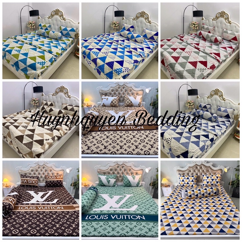 Xả kho bộ drap thun lạnh 4 món hq (ib chọn mẫu)