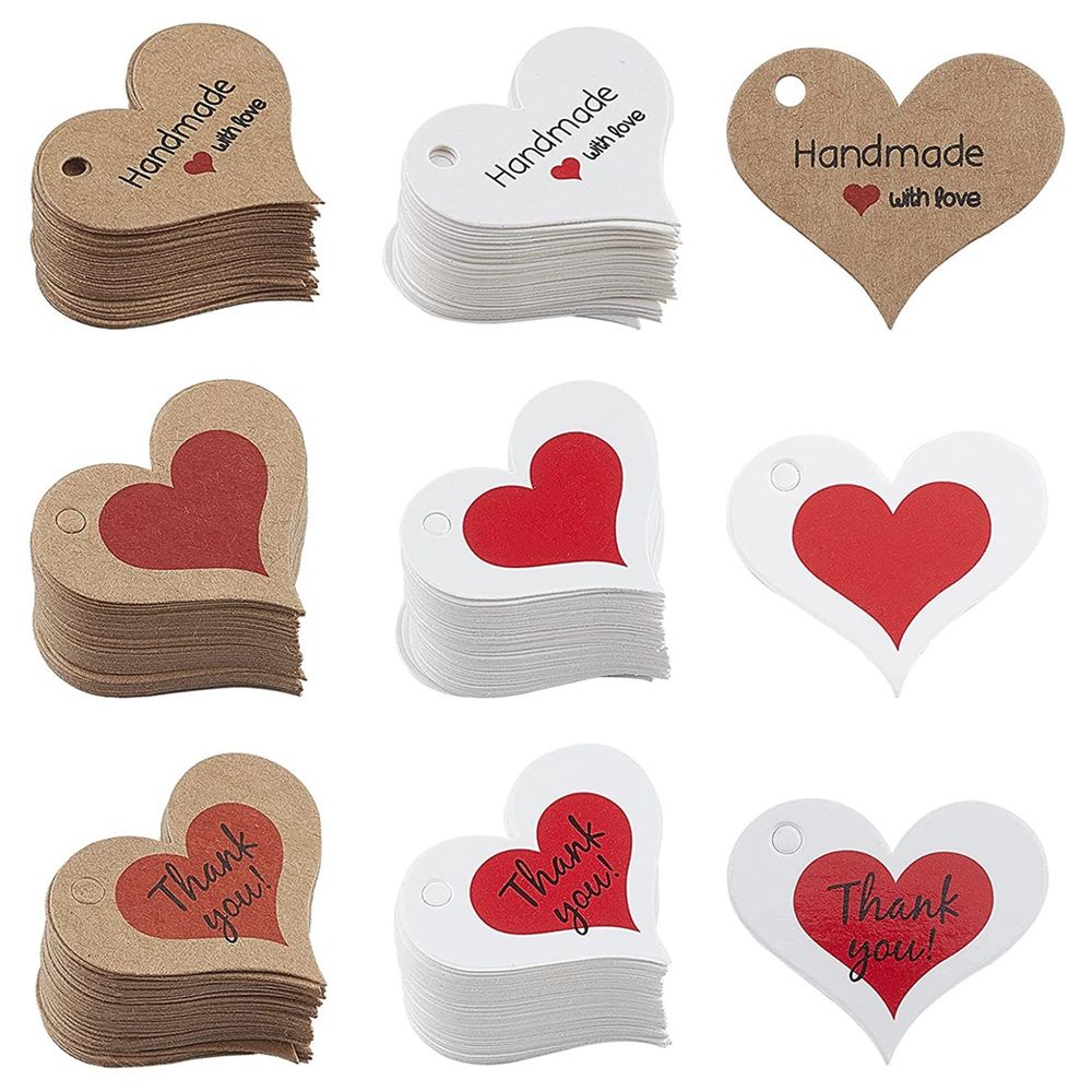 Thẻ tag nhãn treo hộp quà tặng đám cưới với cánh trái tim handmade bằng giấy thủ công thiết kế mới dành cho tiệc tùng