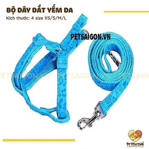 BỘ DÂY DẮT YẾM DA CHO THÚ CƯNG