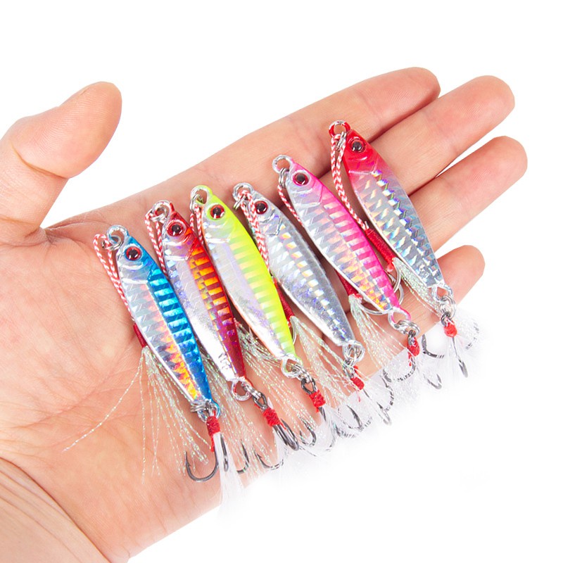 Hộp 5 Mồi Câu Cá Giả Bằng Kim Loại 7g / 10g / 15g / 20g / 30g