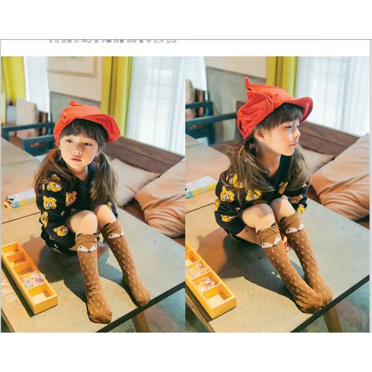 Tất Cotton Dài Ngang Gối Dễ Thương Cho Bé