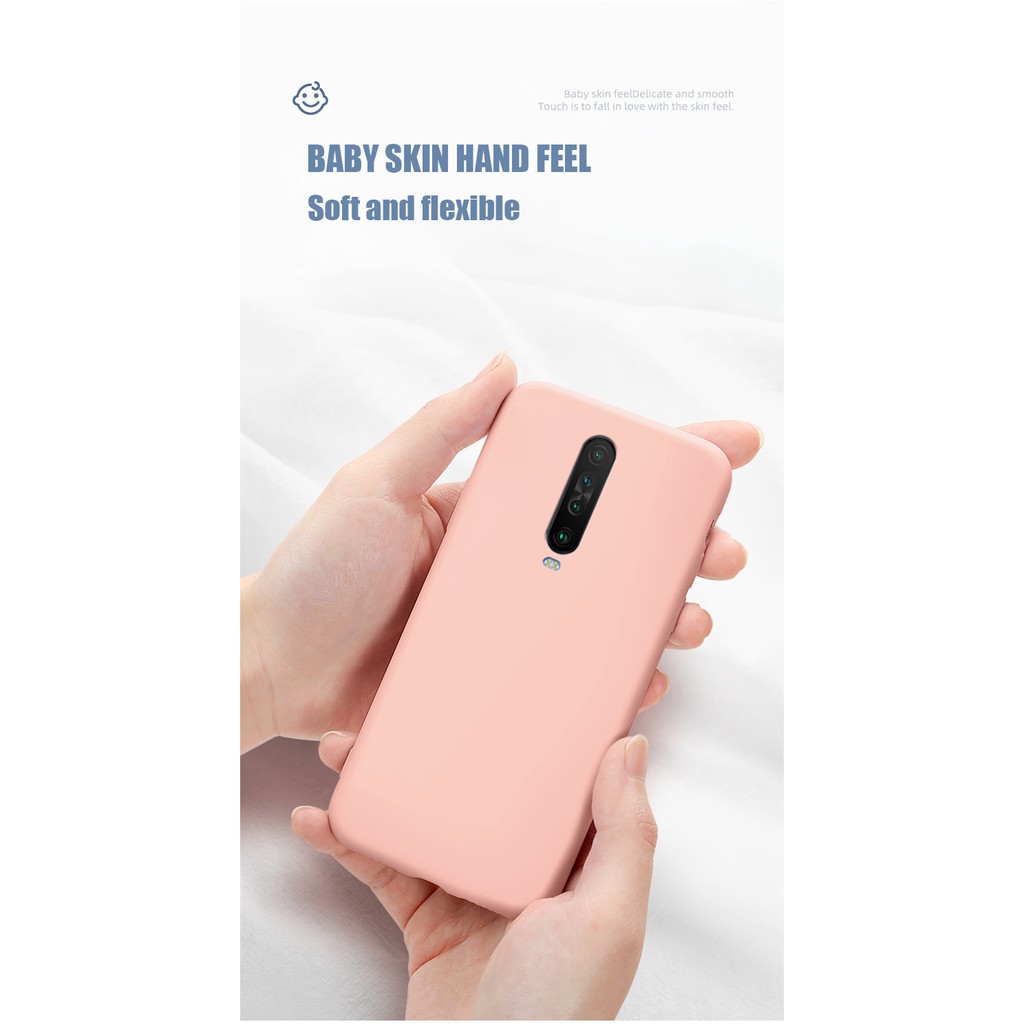 Ốp Điện Thoại bằng Silicone Lỏng Chống Rơi Màu Trơn Cho Xiaomi Redmi K40 Pro / K30 5G / K30 Pro / Poco F3