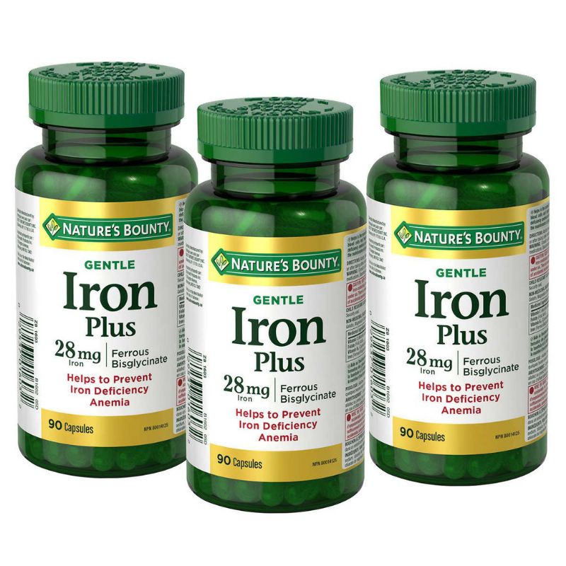 Viên uống Sắt Iron 28mg - 65mg Nature's Bounty