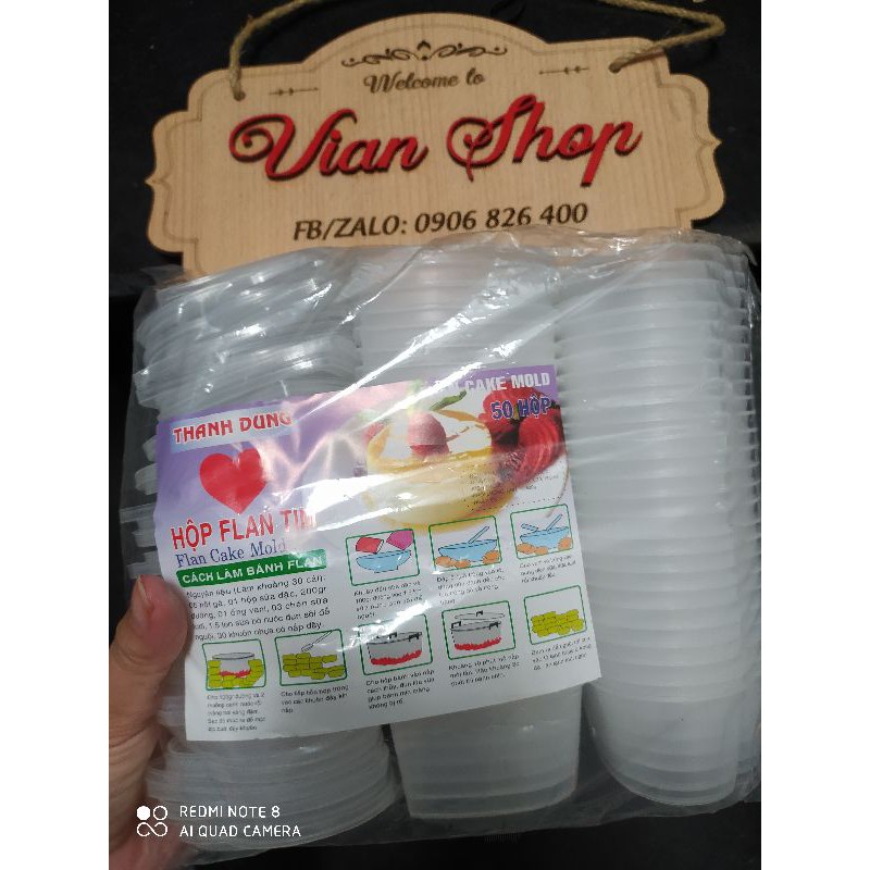 BỊCH 10 KHUÔN NHỰA ĐỔ BÁNH FLAN RAU CÂU TRÁI TIM HÀNG DÀY ĐẸP