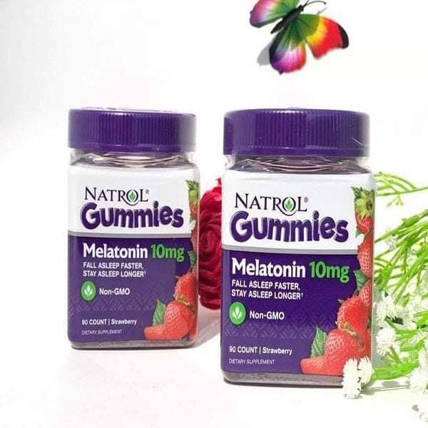 Kẹo dẻo hỗ trợ giấc ngủ Natrol Melatonin 10mg 90 và 140 viên - hàng Mỹ chính hãng