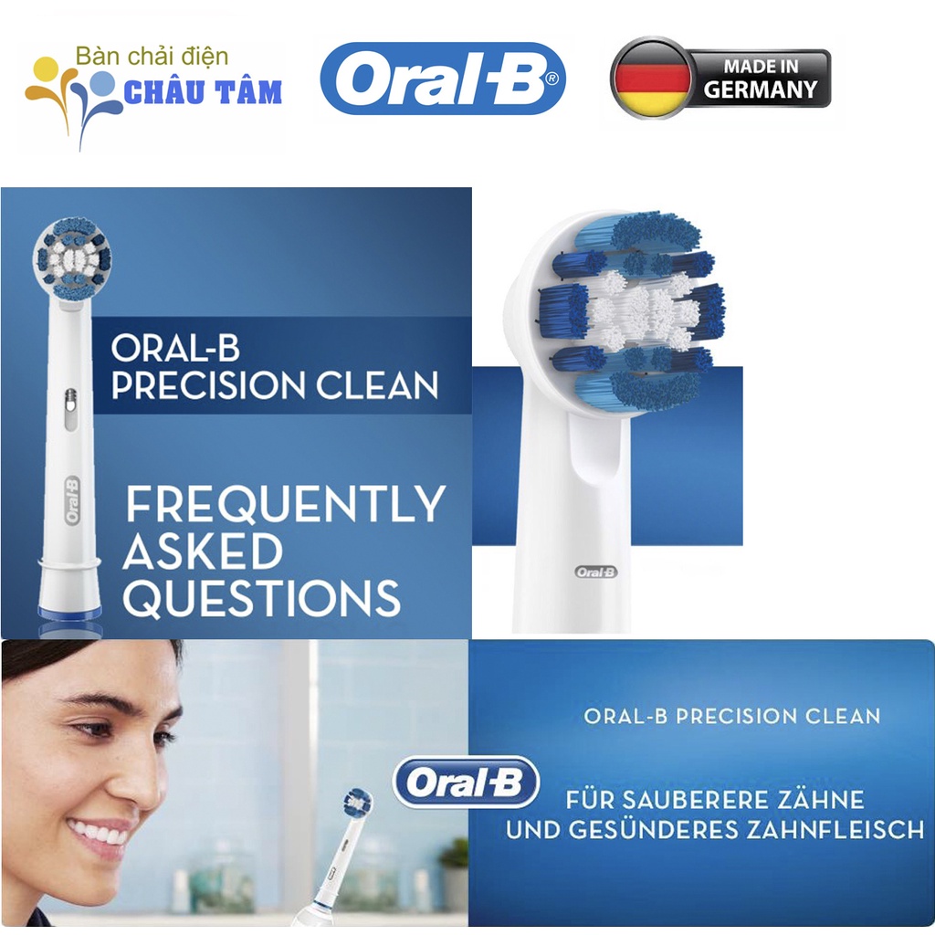 Bộ 6 đầu thay bàn chải điện Oral-B Precision clean làm sạch hàng ngày ( made in germany) +hàng tặng kèm